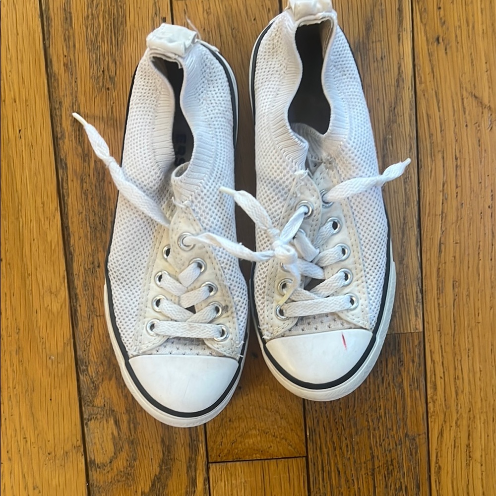 Converse White Sneakers with Classic Design and Rubber Sole